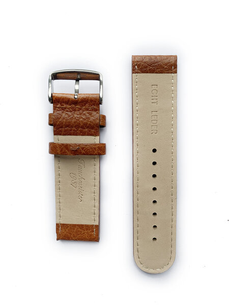 Tauchmeister 24mm brown leather watch strap S24-brown