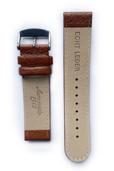 Tauchmeister 22mm brown leather watch strap S22-brown