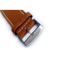 Tauchmeister 22mm brown leather watch strap S22-brown