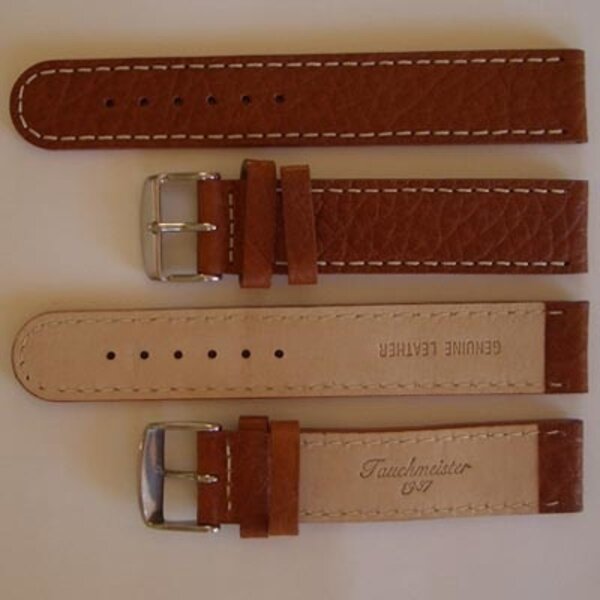 Tauchmeister 20mm brown leather watch strap S20-brown