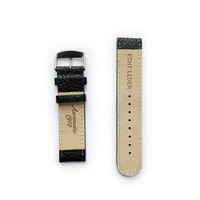 Tauchmeister 22mm black leather watch strap S22-black