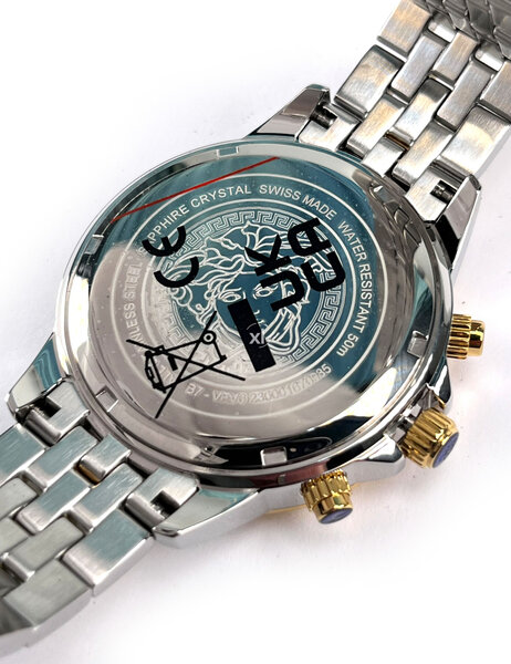 Versace stainless steel shop sapphire crystal watch