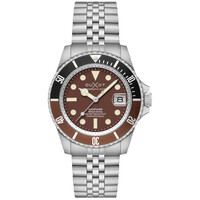 Duxot ✅ Weekend deal! Duxot DX-2057-99 Chocolate Brown Atlantica Diver automatic watch