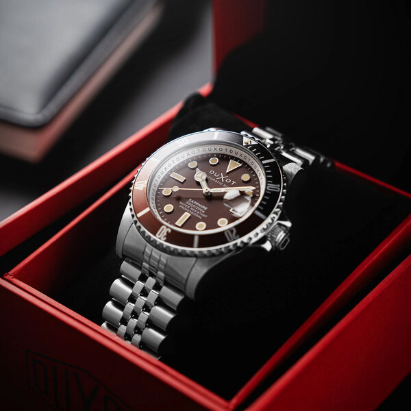 Duxot DX-2057-99 Schokoladenbraune Atlantica Diver Automatikuhr
