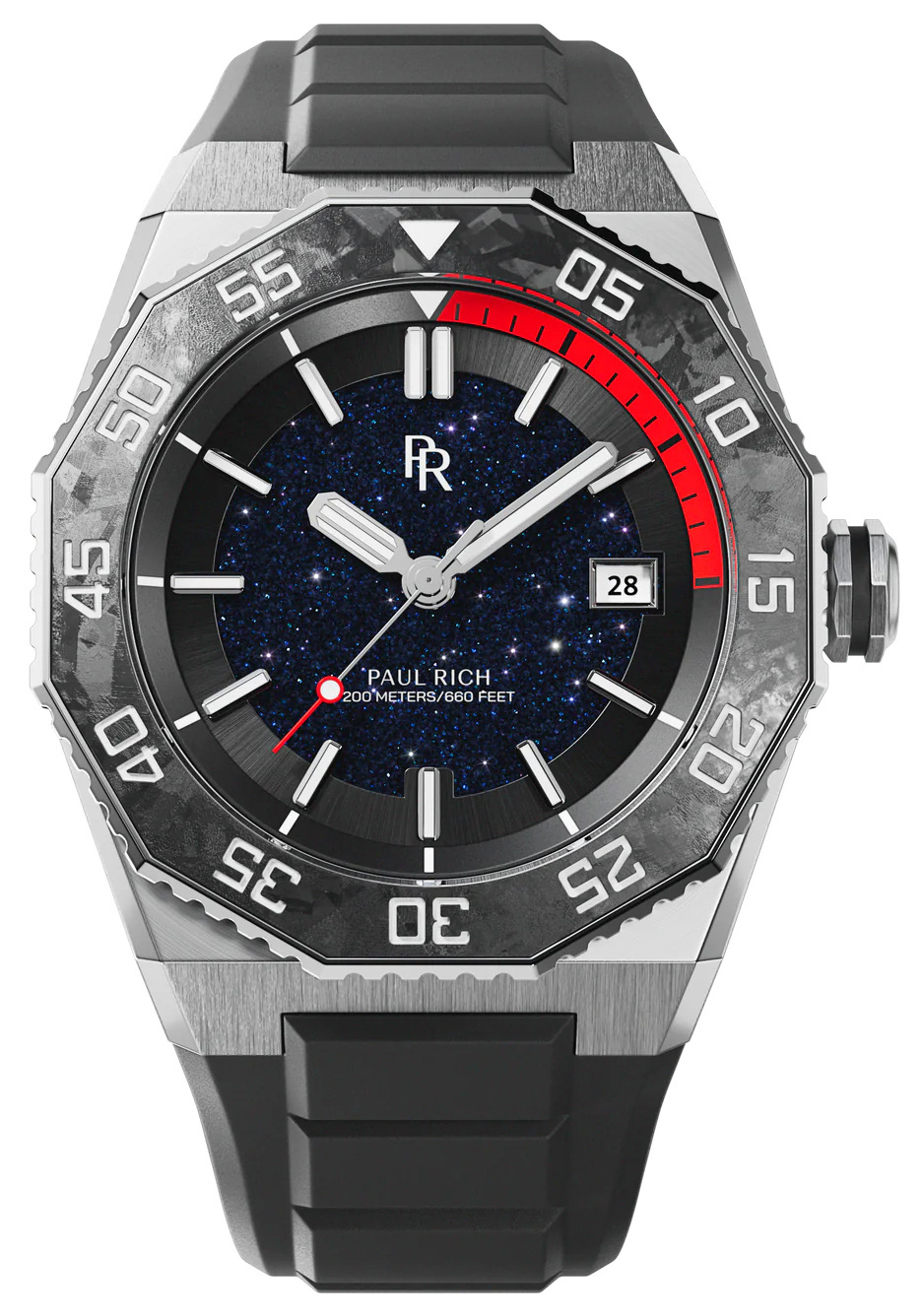 Paul Rich Aquacarbon Pro Midnight Silver DIV03-A watch