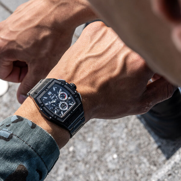 URBN22 URBN22 Onyx Vigorous Black streetlife chronograph watch