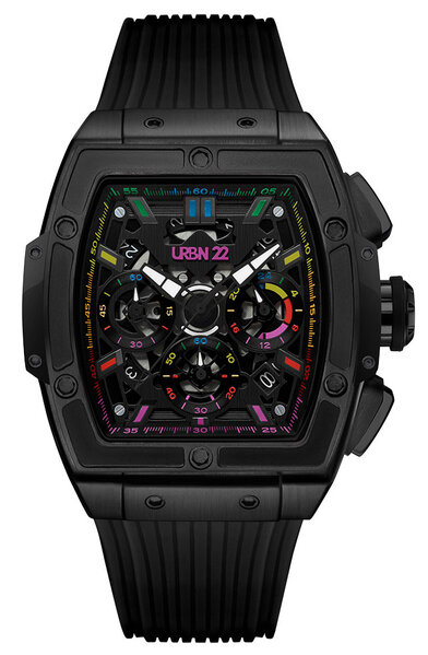 URBN22 URBN22 Onyx Black Mayhem streetlife chronograph watch