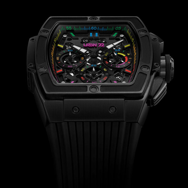 URBN22 URBN22 Onyx Black Mayhem streetlife chronograph watch