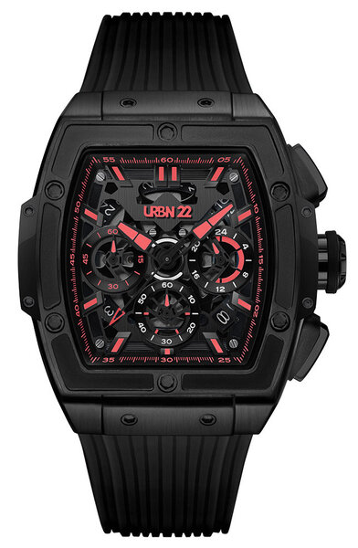 URBN22 URBN22 Onyx Burning Red streetlife chronograph watch
