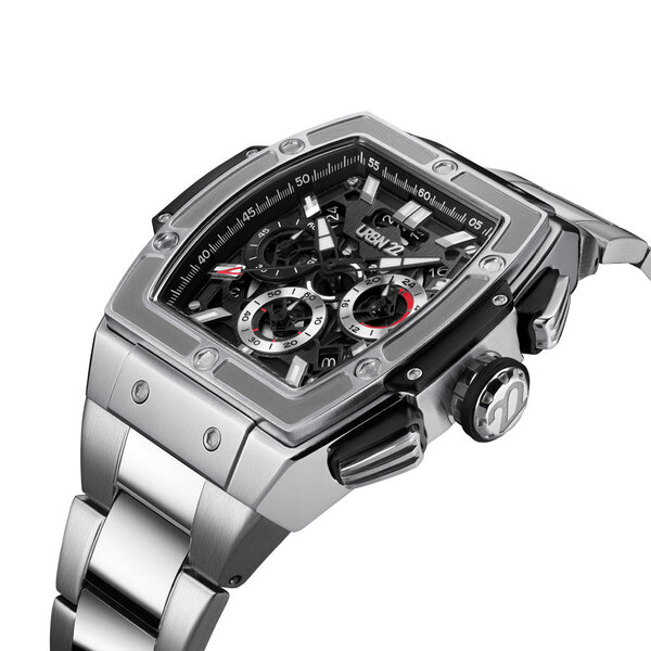 URBN22 URBN22 Iron Silver Bandit Streetlife Chronograph Uhr