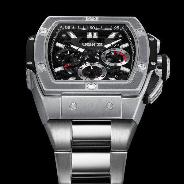 URBN22 URBN22 Iron Silver Bandit Streetlife Chronograph Uhr