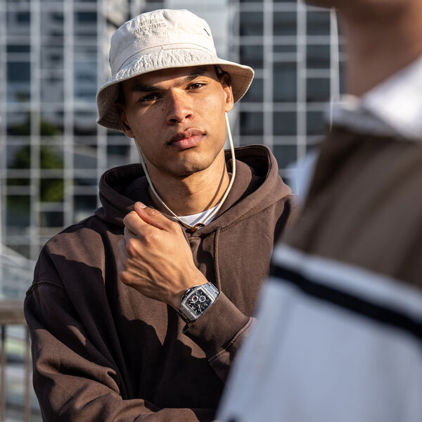 URBN22 URBN22 Iron Silver Bandit streetlife chronograph watch