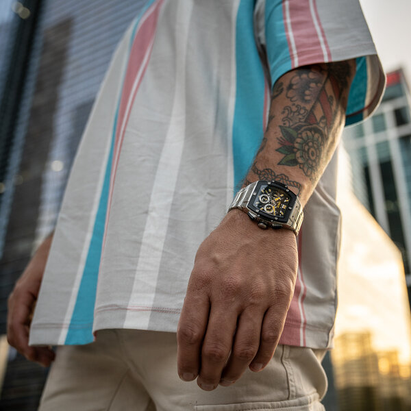 URBN22 URBN22 Iron Sunrise Gelbe Streetlife Chronograph Uhr