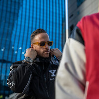 URBN22 URBN22 Iron Sunrise Yellow streetlife chronograph watch