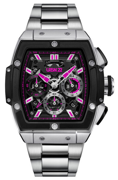 URBN22 Iron Rebelious Pink streetlife chronograph watch