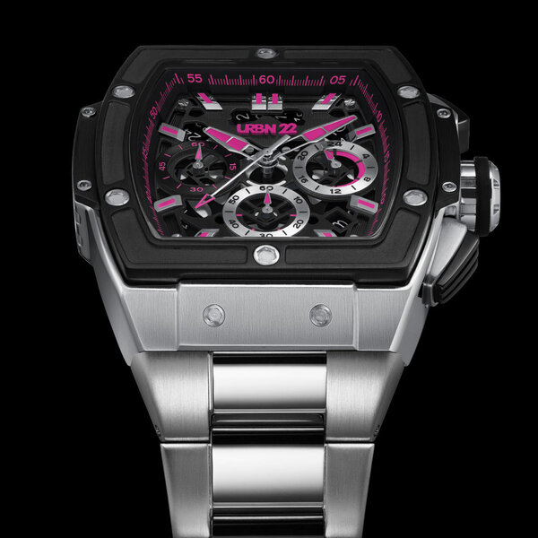 URBN22 URBN22 Iron Rebelious Pink streetlife chronograph watch