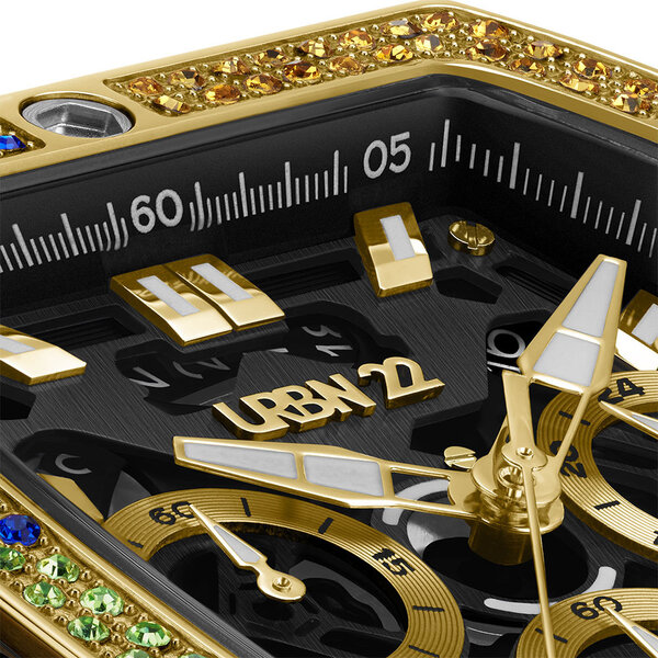 URBN22 URBN22 Exklusive Golden Gambler Streetlife Chronographenuhr