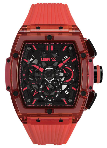 URBN22 Nitro Coral Red streetlife chronograph watch