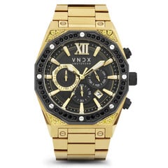 VNDX Wise Man Stahl Steine Gold MD11880-01 Uhr