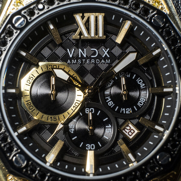 VNDX Amsterdam VNDX Wise Man Stahl Steine Gold MD11880-01 Uhr