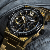 VNDX Amsterdam VNDX Wise Man Stahl Steine Gold MD11880-01 Uhr