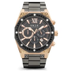 VNDX Wise Man Stahl Steine Rose Gold MR11880-16 Uhr