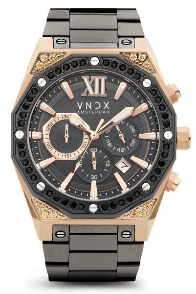VNDX Amsterdam VNDX Wise Man Stahl Steine Rose Gold MR11880-16 Uhr