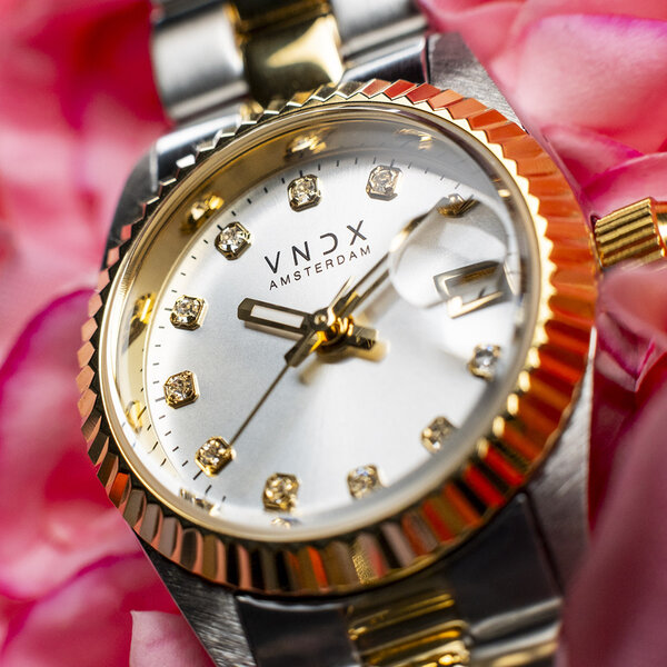 VNDX Amsterdam VNDX Dare Devil XS Silver Gold White MT43002-02 women's watch
