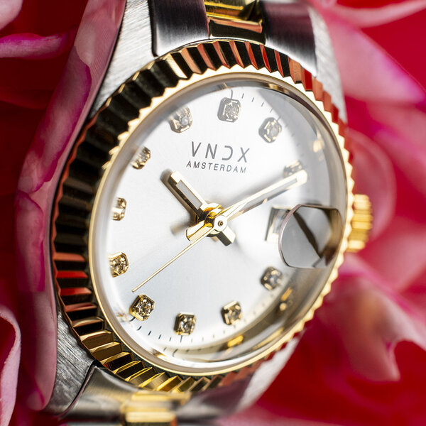 VNDX Amsterdam VNDX Dare Devil XS Silver Gold White MT43002-02 women's watch