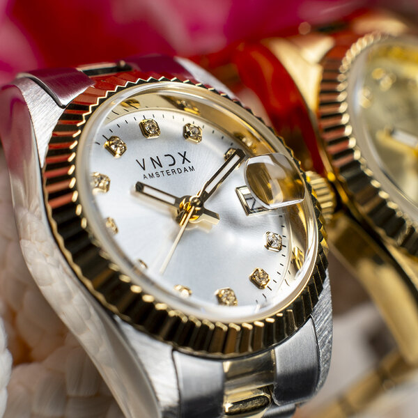 VNDX Amsterdam VNDX Dare Devil XS Silver Gold White MT43002-02 women's watch