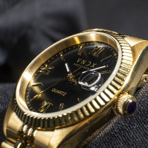 VNDX Amsterdam VNDX Dare Devil XL Gold Schwarz MD43008-01 Damenuhr