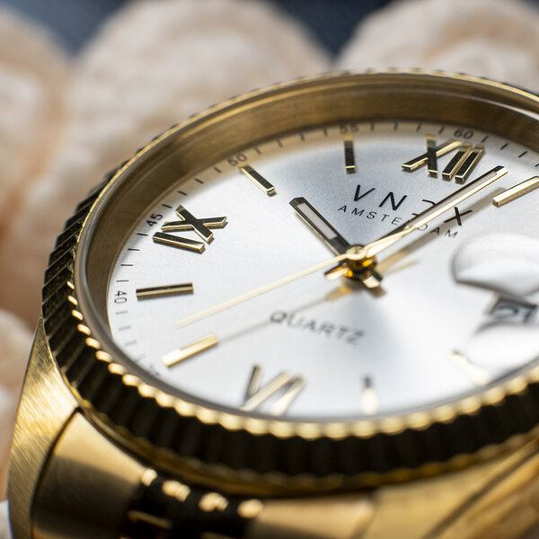 VNDX Amsterdam VNDX Dare Devil XL Gold Weiß MD43008-02 Damenuhr