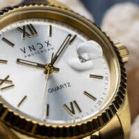 VNDX Amsterdam VNDX Dare Devil XL Gold Weiß MD43008-02 Damenuhr
