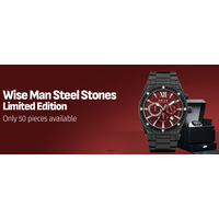 VNDX Amsterdam VNDX Wise Man Steel Stones Black Red MB11880-07 Limited watch