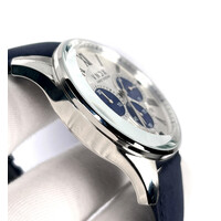 VNDX Amsterdam VNDX The Chief Leder Weiß Zweifarbig Blau LS33056-T3 BL Uhr