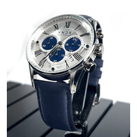 VNDX Amsterdam VNDX The Chief Leather White Two-Tone Blue LS33056-T3 BL watch