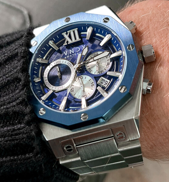 VNDX Amsterdam VNDX Wise Man Stahl Silber Blau MS11885-03 Uhr