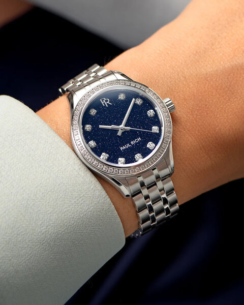 Paul Rich Paul Rich Crystelle Silber Blau Aventurin CRY03 Damenuhr