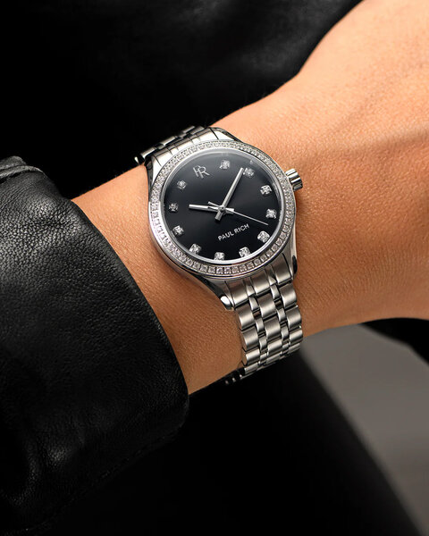 Paul Rich Paul Rich Crystelle Silber Schwarz CRY05 Damenuhr