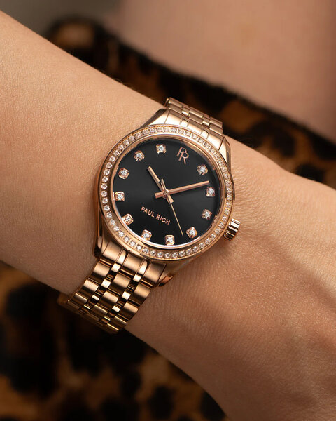 Paul Rich Paul Rich Crystelle Rose Gold Schwarz CRY07 Damenuhr