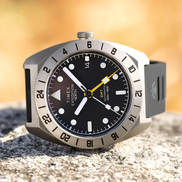TIMEX タイメックス エクスペディション ノース GMT TW2W53000 Expedition GMT Titanium Automatic 41mm Silicone Strap Watch