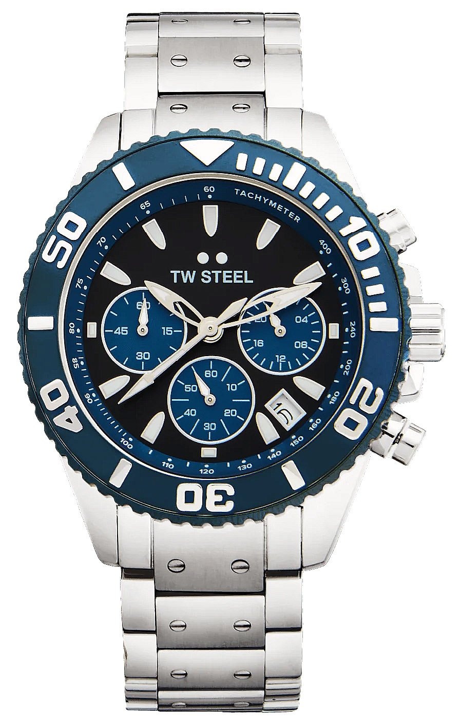 Montre TW Steel CB181 Acier Or Rose/bleu 45 Mm - Neuve Avec étiquettes, Quartz, Date