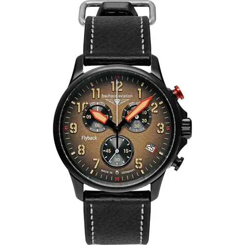 Bauhaus 2888-5 Aviation Blackwing chronograph watch