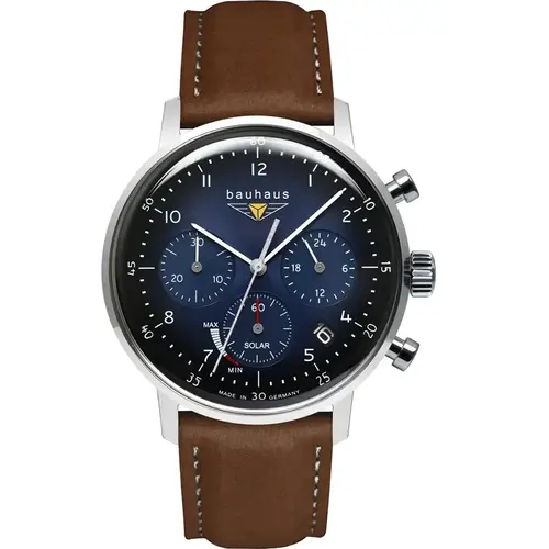 Bauhaus 2086-3 Dessau solar chronograph watch