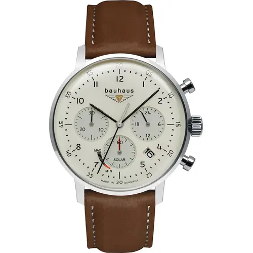 Bauhaus 2086-5 Dessau solar chronograph watch