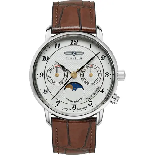 Zeppelin 8537-1 Friedrichshafen moon phase watch