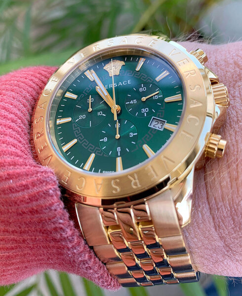 Versace Versace VEV600619 Chrono Signature Herrenuhr Gold 44 mm