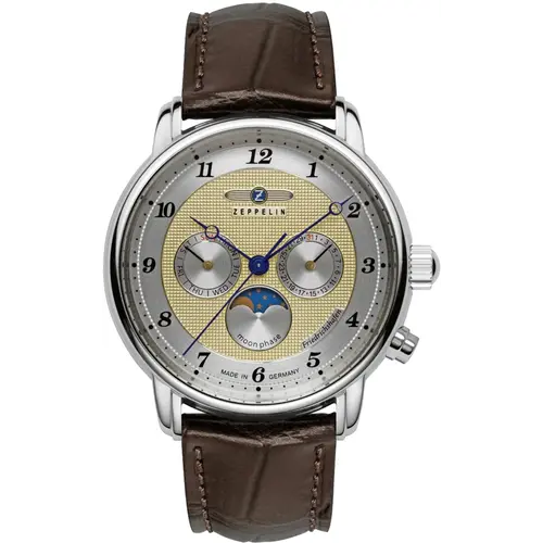 Zeppelin 8536-5 Friedrichshafen moon phase watch