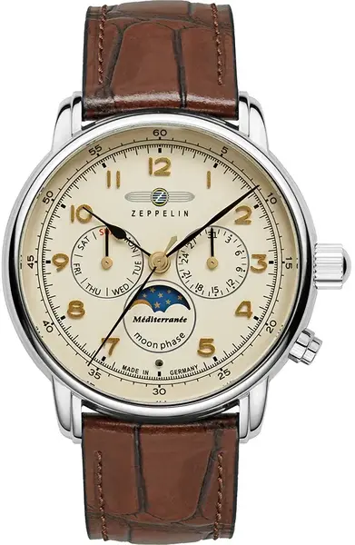 Zeppelin Zeppelin 9636-5 Méditerranée moon phase men's watch