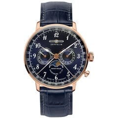 Zeppelin 7038-3 LZ 129 Hindenburg moon phase men's watch